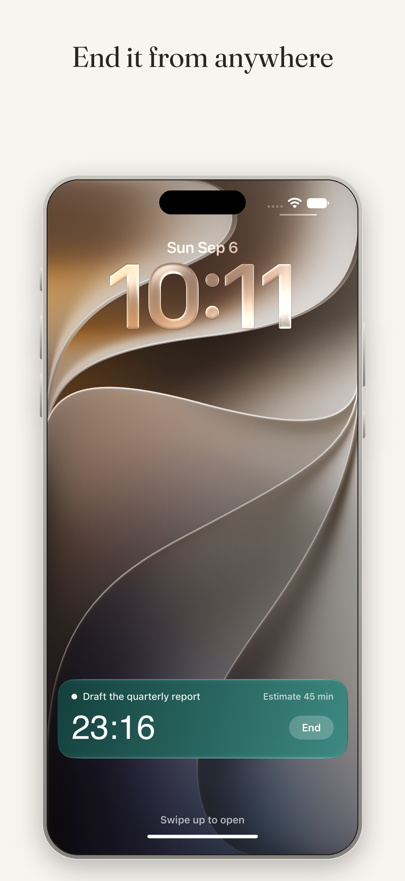 A Live Activity on the lock screen
